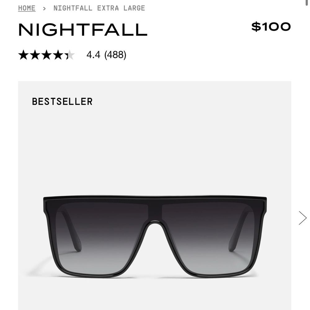 Quay Australia Oversized Black Sunglasses